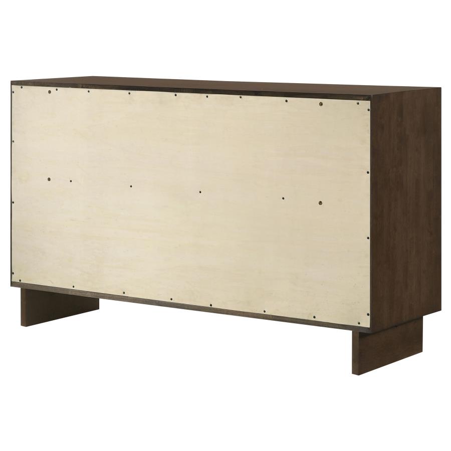 Glenwood 6-drawer Dresser Cabinet Warm Brown view 8