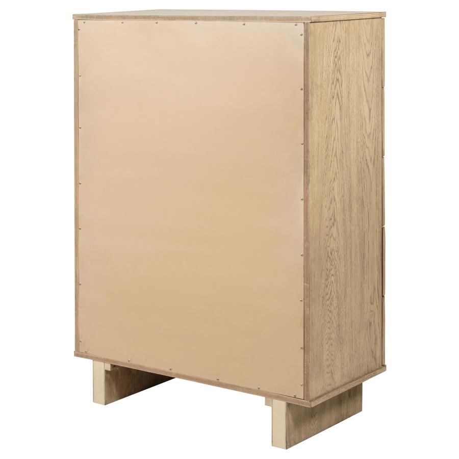 Kailani 5-drawer Bedroom Chest of Drawers Beige Oak view 8