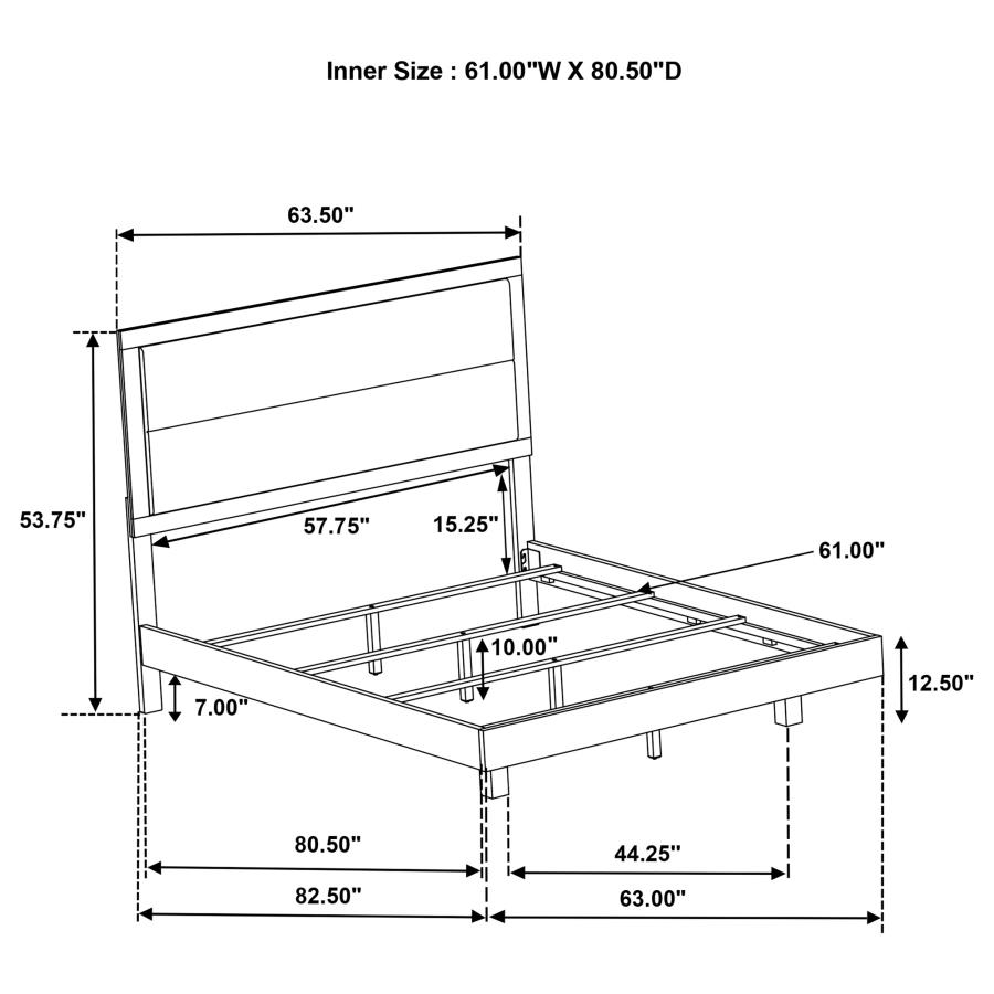 Trenton 54-inch Wood Queen Panel Bed Rustic Cream view 9