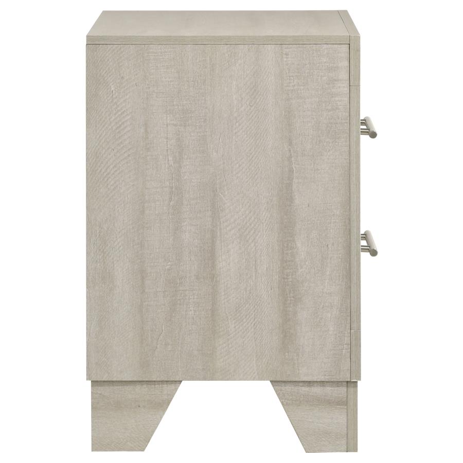 Trenton 2-drawer Nightstand Bedside Table Rustic Cream view 9