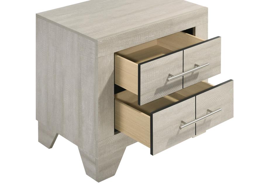 Trenton 2-drawer Nightstand Bedside Table Rustic Cream view 10