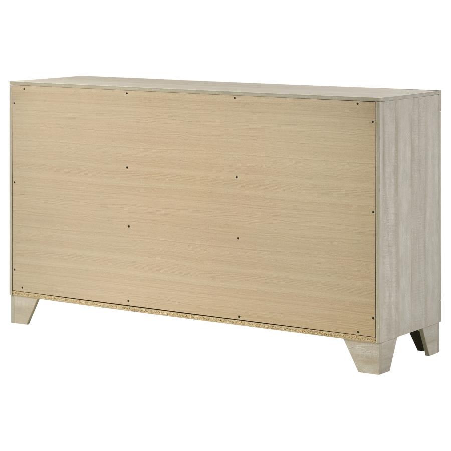 Trenton 6-drawer Bedroom Dresser Rustic Cream view 8