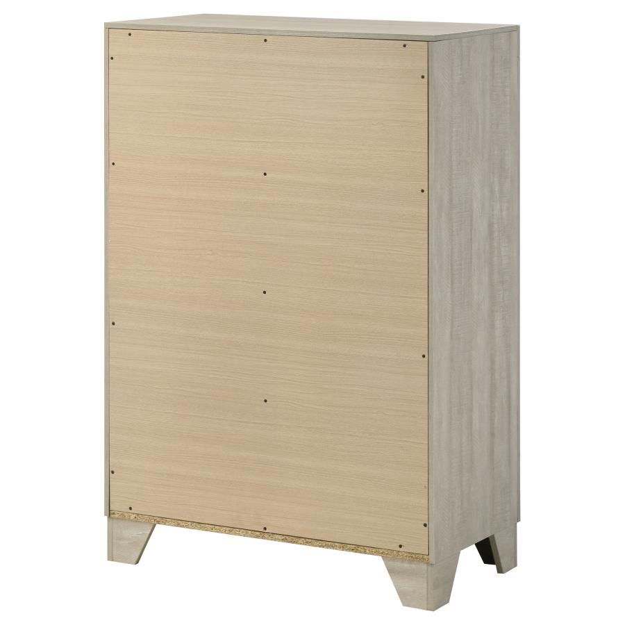 Trenton 4-drawer Bedroom Chest of Drawers Rustic Cream view 8