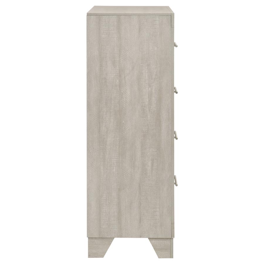 Trenton 4-drawer Bedroom Chest of Drawers Rustic Cream view 9