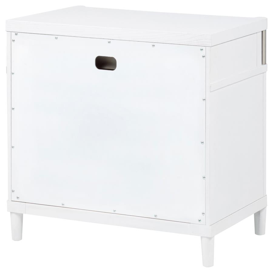Gracemont 3-drawer Bedroom Nightstand Bedside Table White view 8