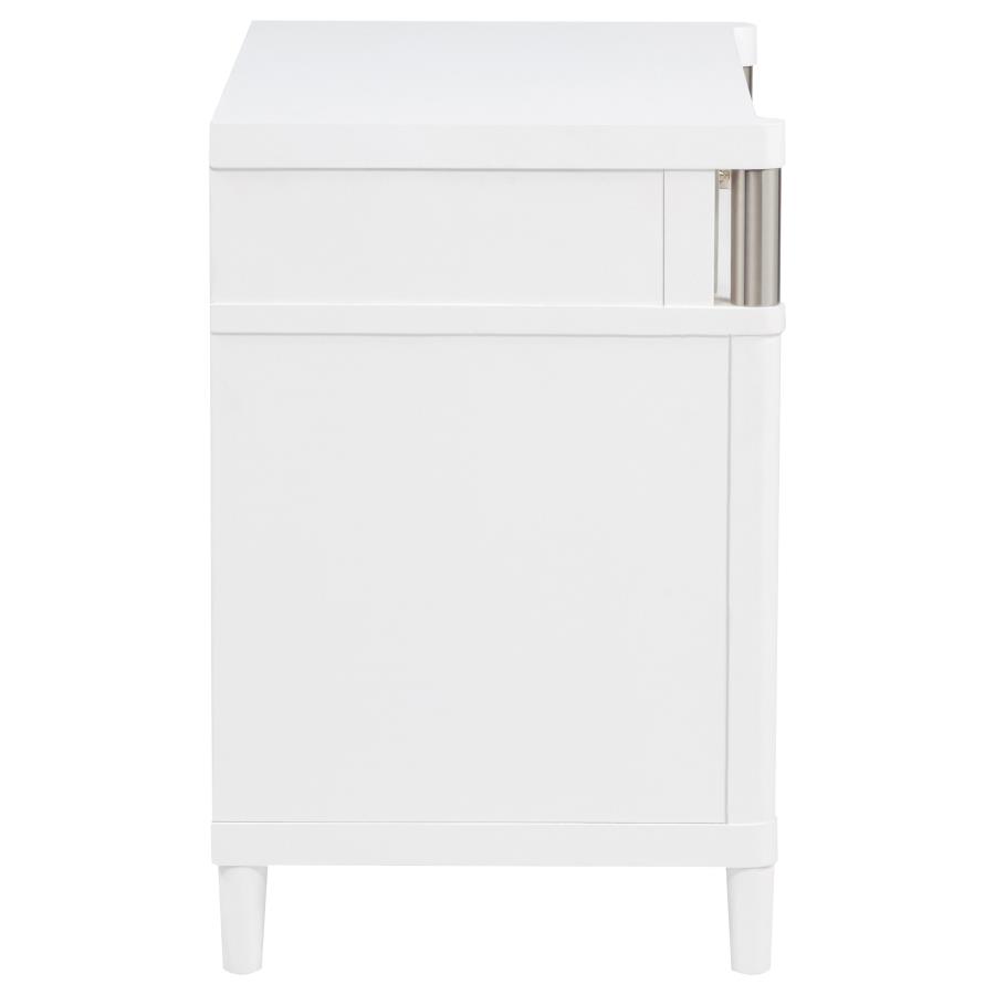 Gracemont 3-drawer Bedroom Nightstand Bedside Table White view 9