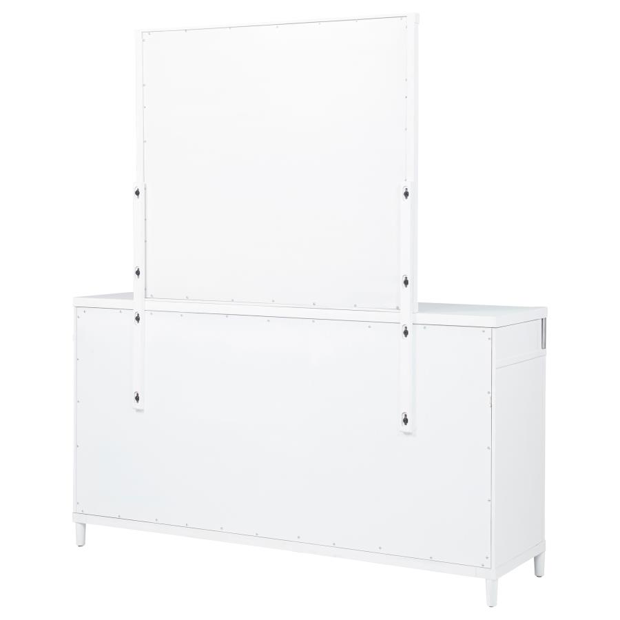 Gracemont 8-drawer Bedroom Dresser with Mirror White view 8