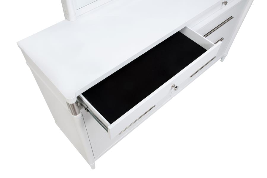 Gracemont 8-drawer Bedroom Dresser with Mirror White view 10