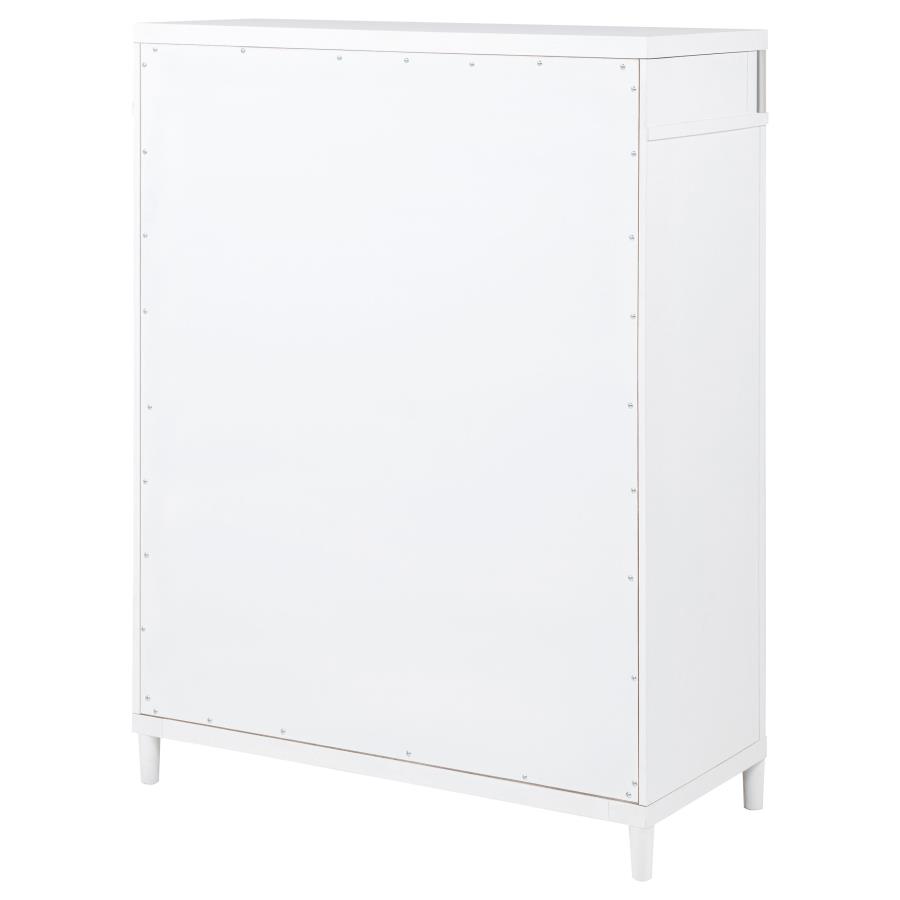 Gracemont 5-drawer Bedroom Chest of Drawers White view 8