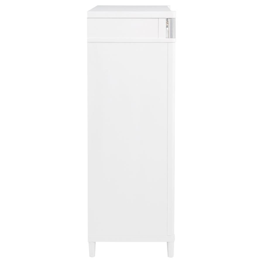 Gracemont 5-drawer Bedroom Chest of Drawers White view 9