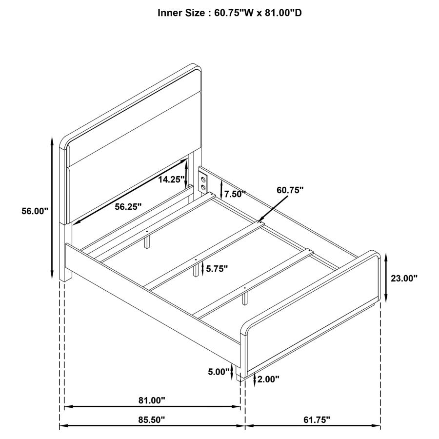 Ladera 56-inch Queen Panel Bed Light Elm view 11