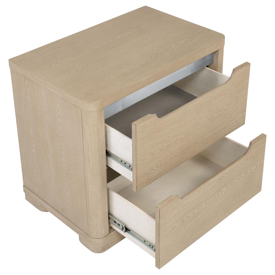 Ladera 2-drawer Nightstand Bedside Table Light Elm view 11