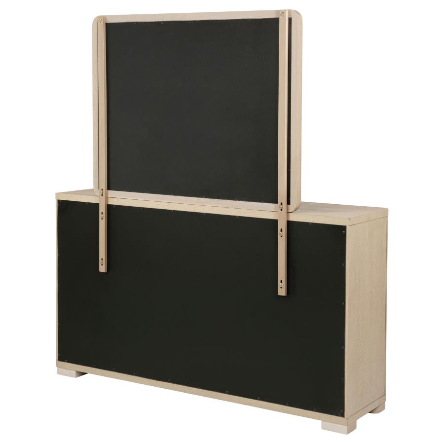 Ladera 6-drawer Bedroom Dresser and Mirror Light Elm view 8