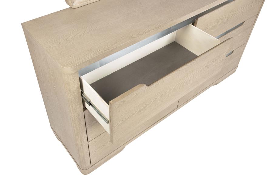 Ladera 6-drawer Bedroom Dresser Light Elm view 10