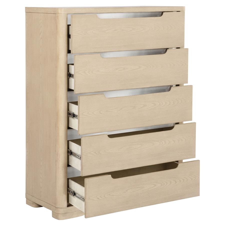 Ladera 5-drawer Bedroom Chest of Drawers Light Elm view 10