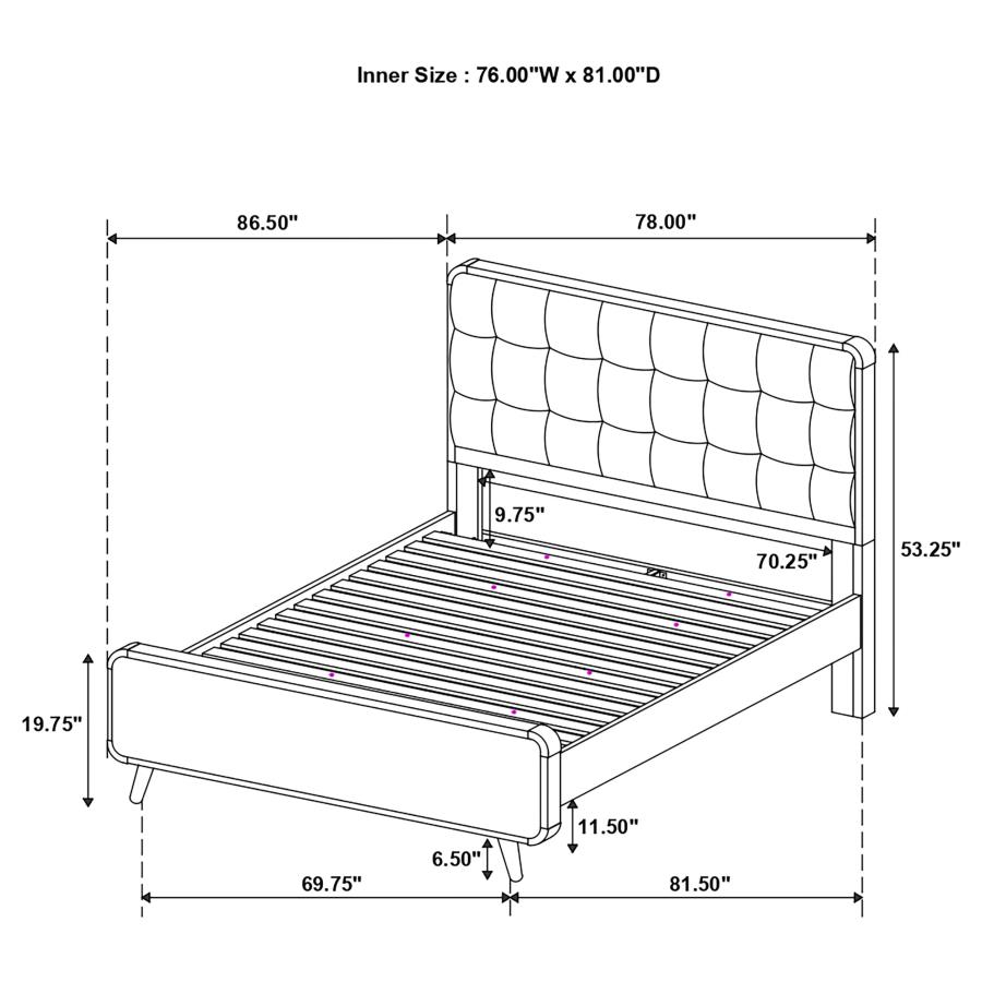 Robyn 4-piece Eastern King Bedroom Set Light Ash view 13