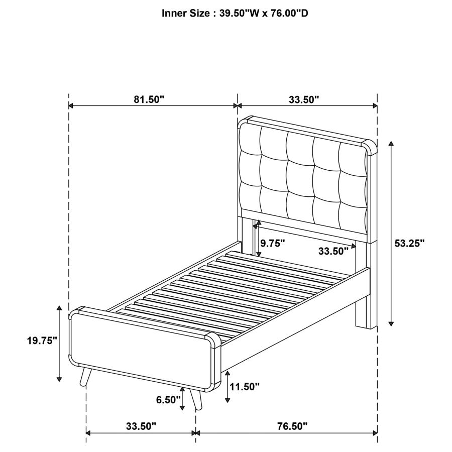 Robyn 5-piece Twin Bedroom Set Light Ash view 15