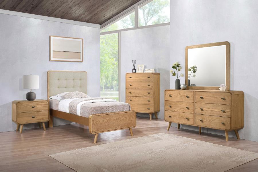 Robyn Wood Twin Platform Bed Light Ash view 12