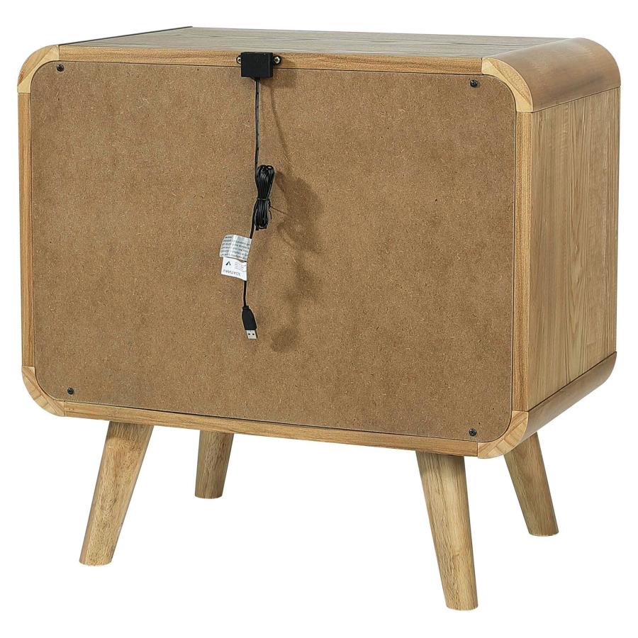 Robyn 2-drawer Nightstand Bedside Table Light Ash view 8