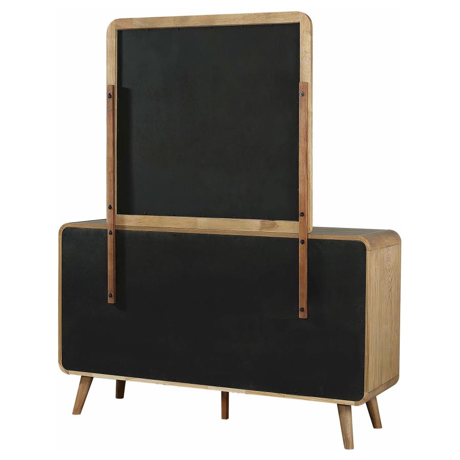 Robyn 6-drawer Bedroom Dresser and Mirror Light Ash view 8