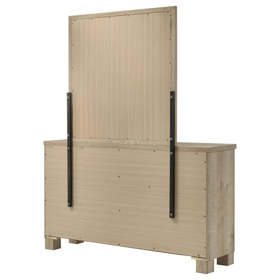 Oakglen 6-drawer Bedroom Dresser and Mirror Weathered Oak view 8