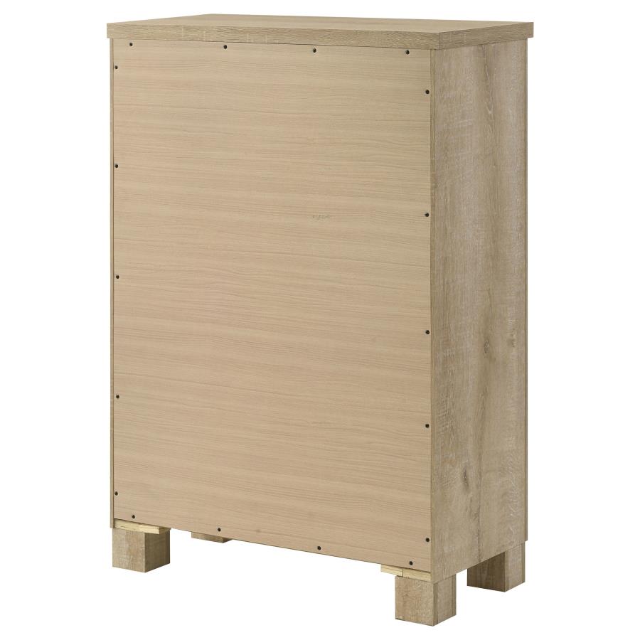 Oakglen 5-drawer Bedroom Chest of Drawers Weathered Oak view 8