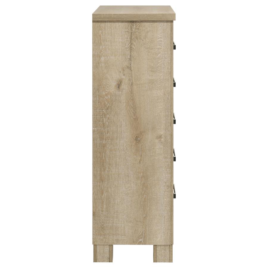 Oakglen 5-drawer Bedroom Chest of Drawers Weathered Oak view 9