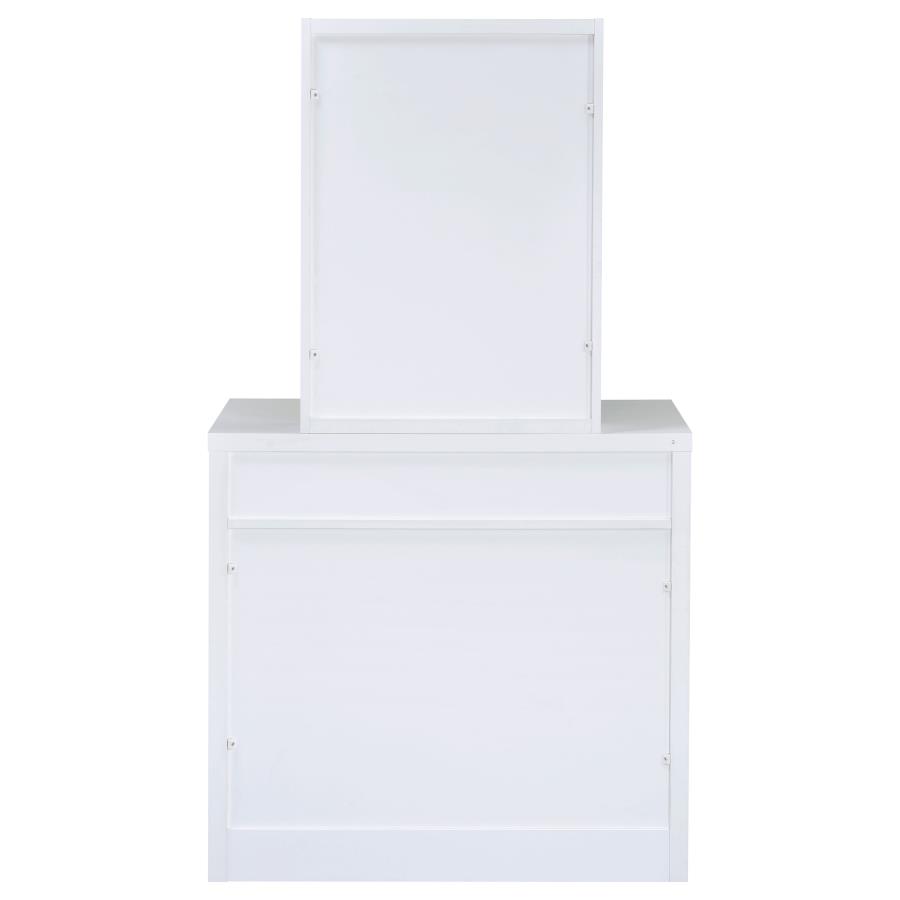 Harvey Vanity Set with Lift-Top Stool White view 9