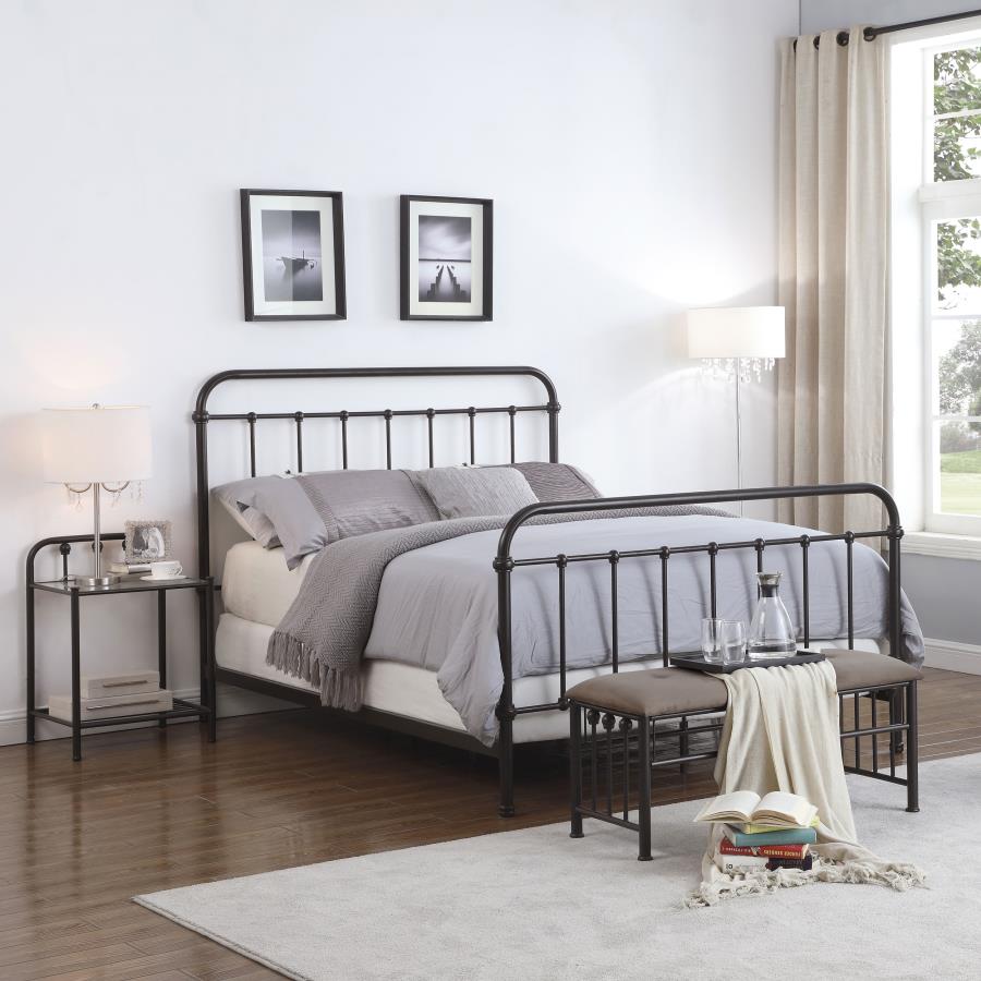 Livingston Metal Eastern King Open Frame Bed Dark Bronze view 11