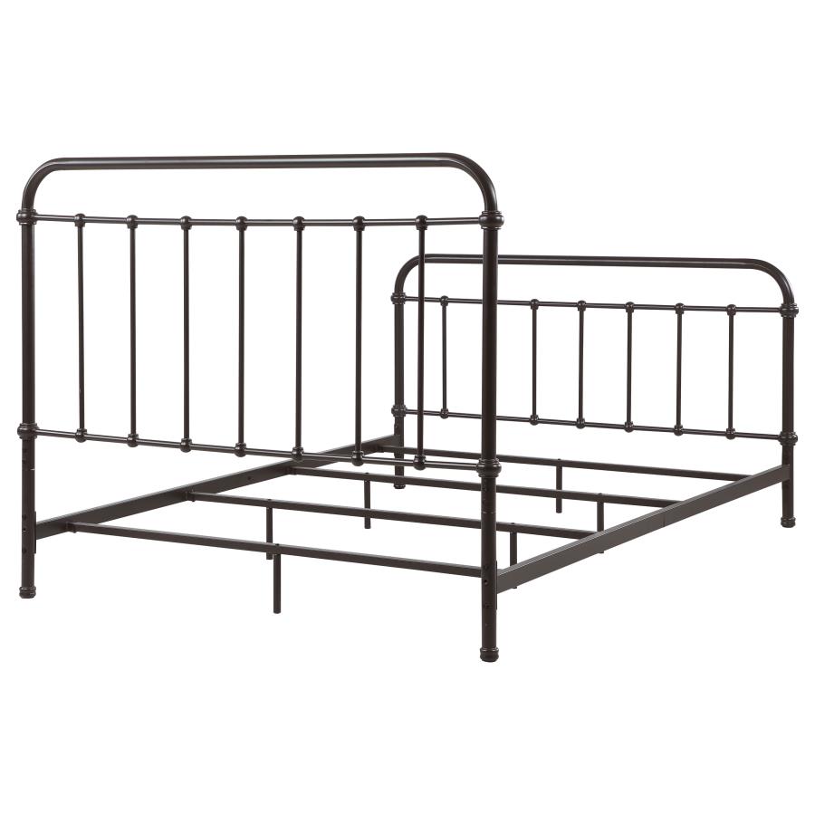 Livingston Metal Queen Open Frame Bed Dark Bronze view 8