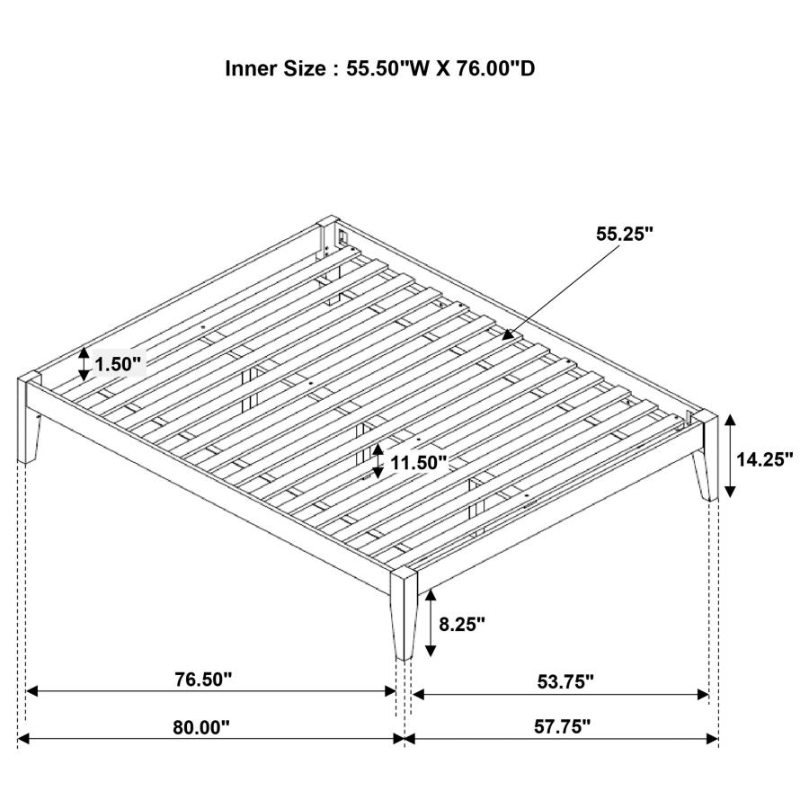 Hounslow Full Universal Platform Bed Cappuccino view 8