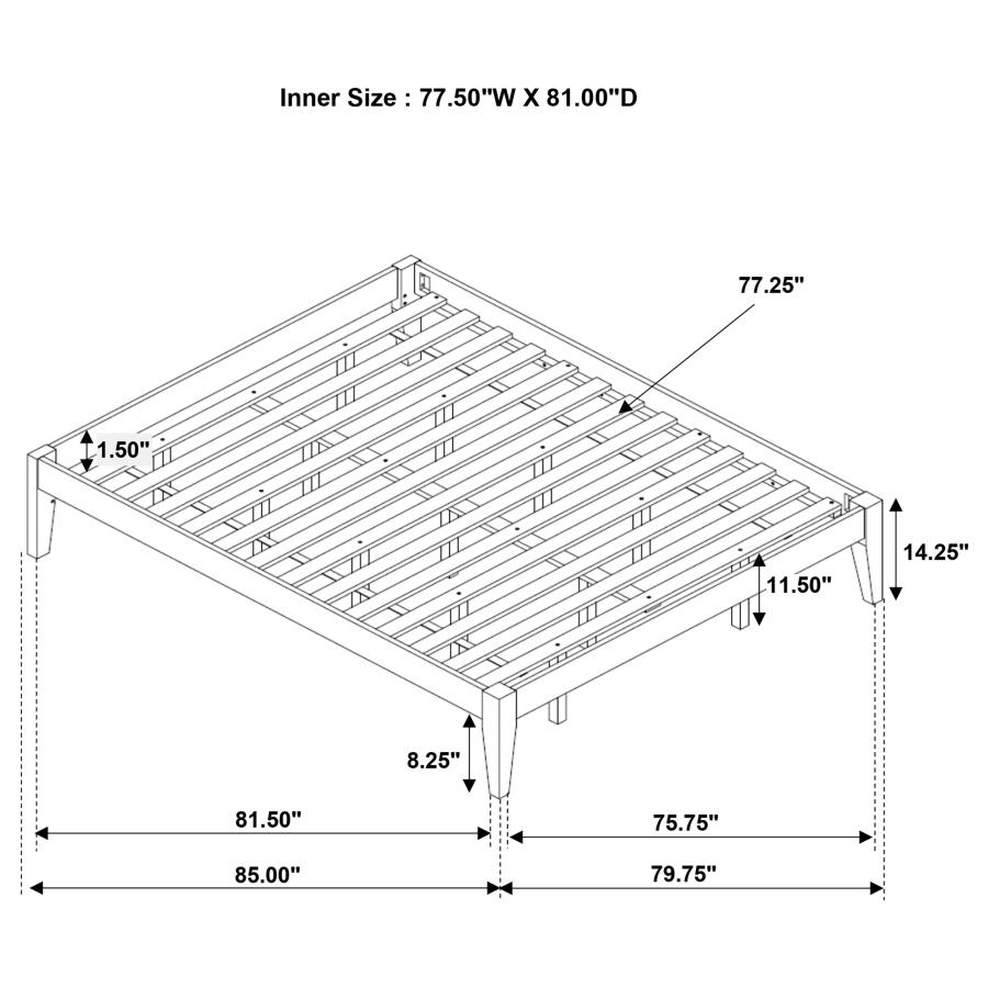 Hounslow Eastern King Universal Platform Bed Cappuccino view 8