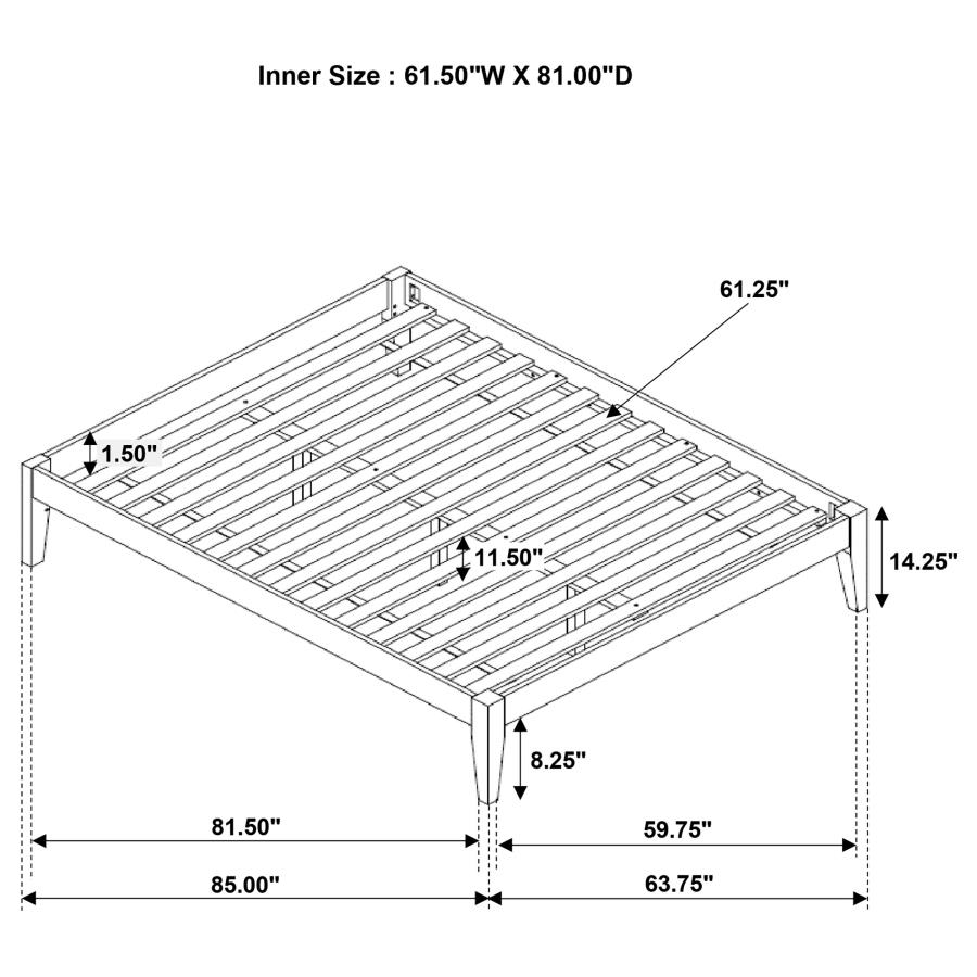 Hounslow Queen Universal Platform Bed Cappuccino view 8