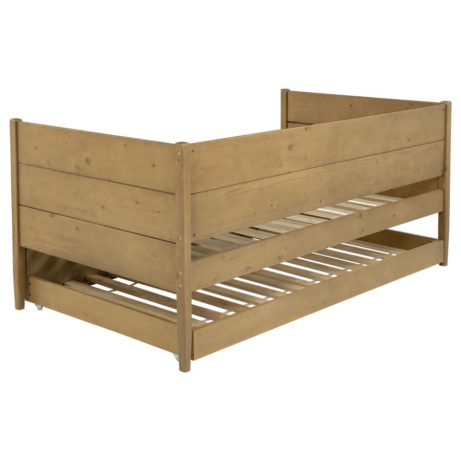 Calinda Wood Twin Daybed With Trundle Natural view 8