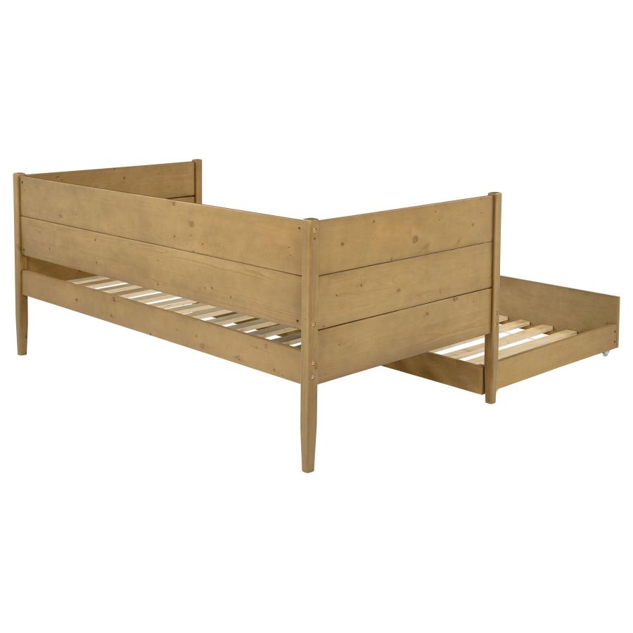 Calinda Wood Twin Daybed With Trundle Natural view 11