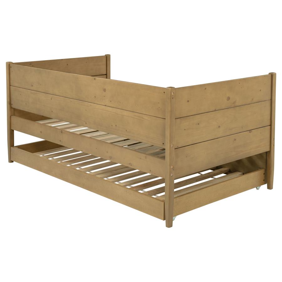 Calinda Wood Twin Daybed With Trundle Natural view 12