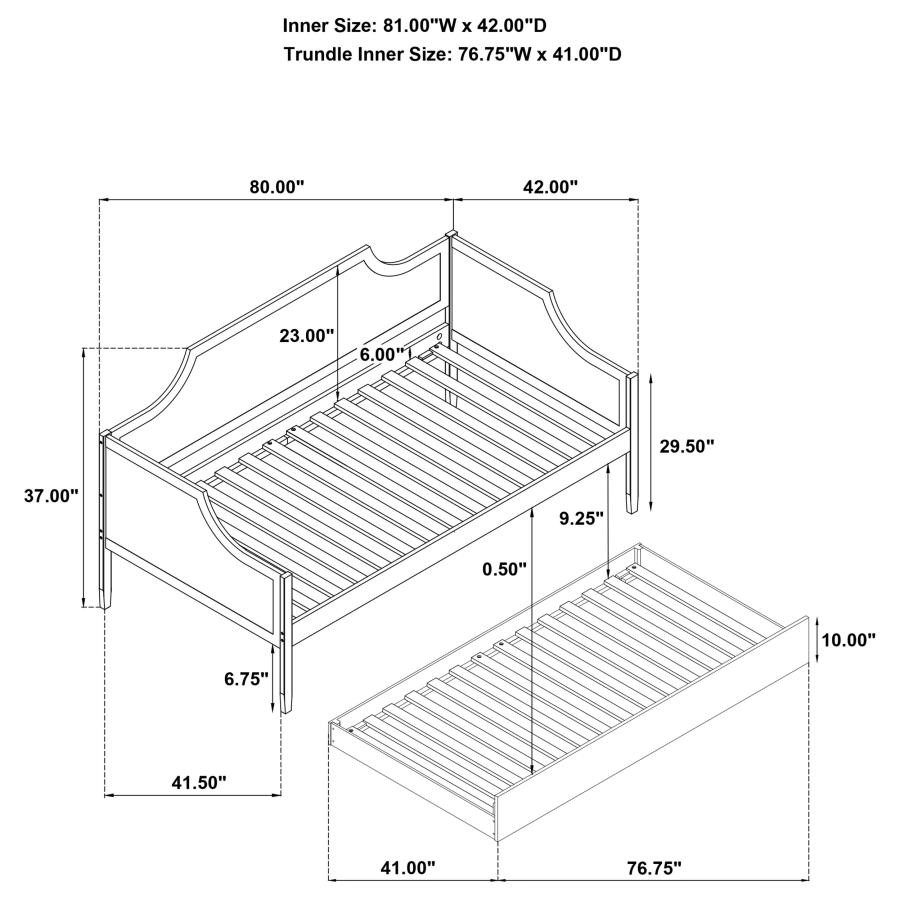 Redding Wood Twin Daybed With Trundle Cherry view 15