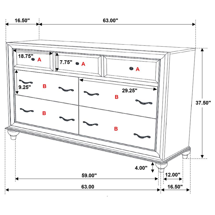 Barzini 4-piece Eastern King Bedroom Set White view 14