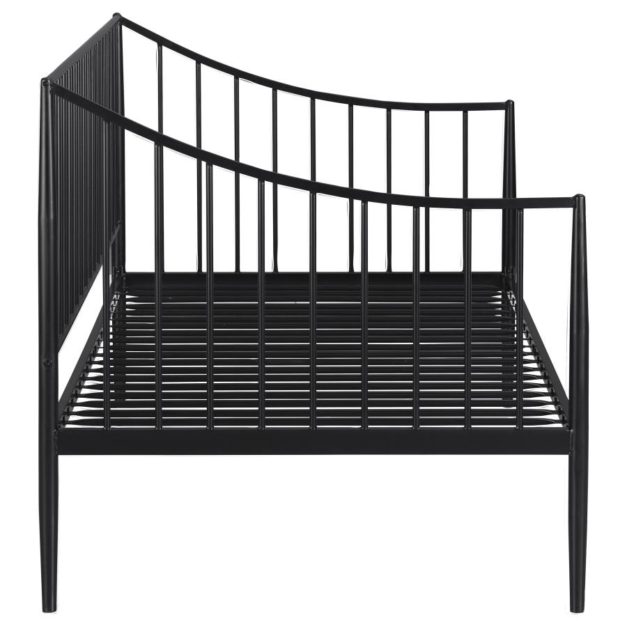 Newbury Metal Twin Daybed Bed Frame Matte Black view 8