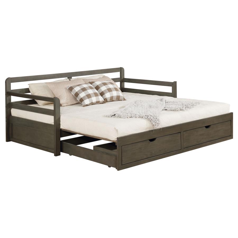 Sorrento 2-drawer Twin XL Daybed with Extension Trundle Grey view 16