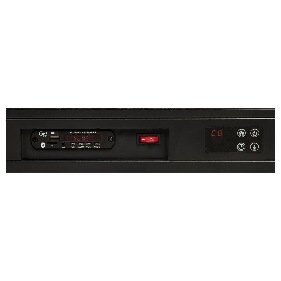 Senna Upholstered Queen Audio Flame Visualizer Bed Brown view 9