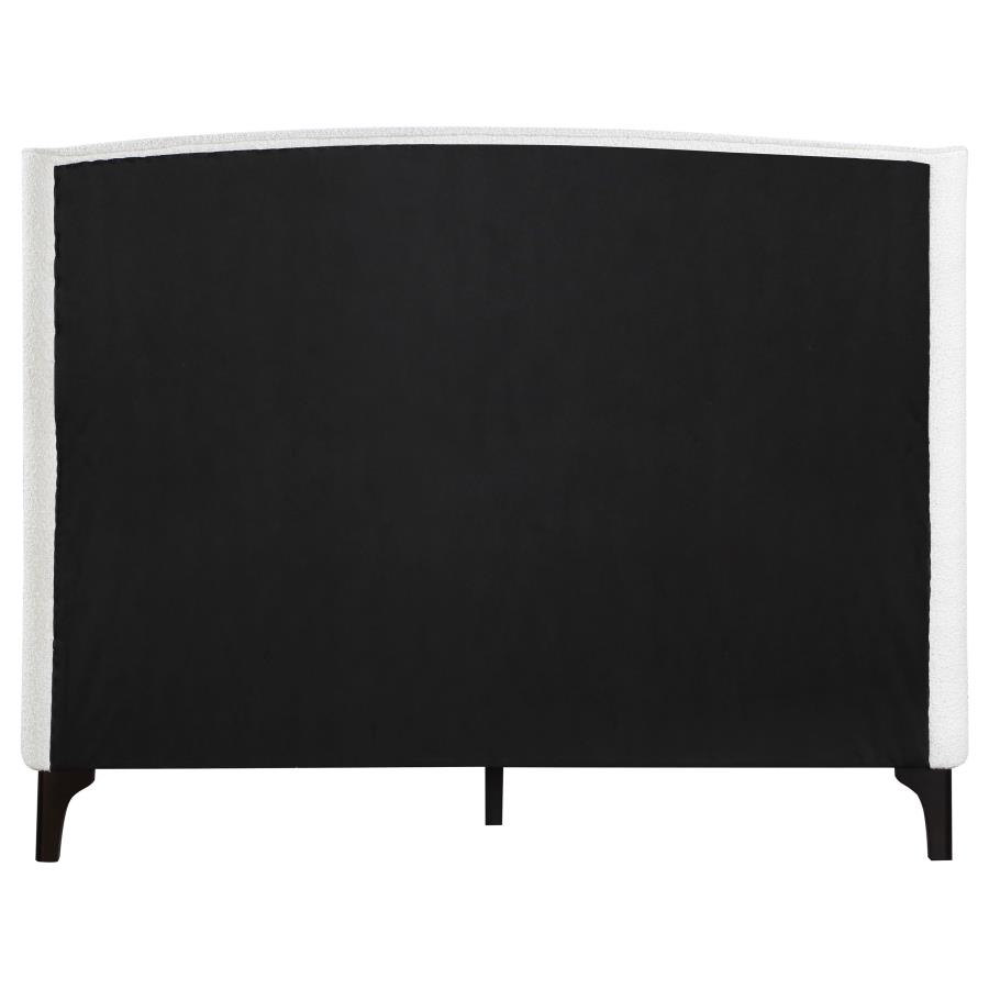 Mosby Upholstered Queen Wingback Bed Snow view 8