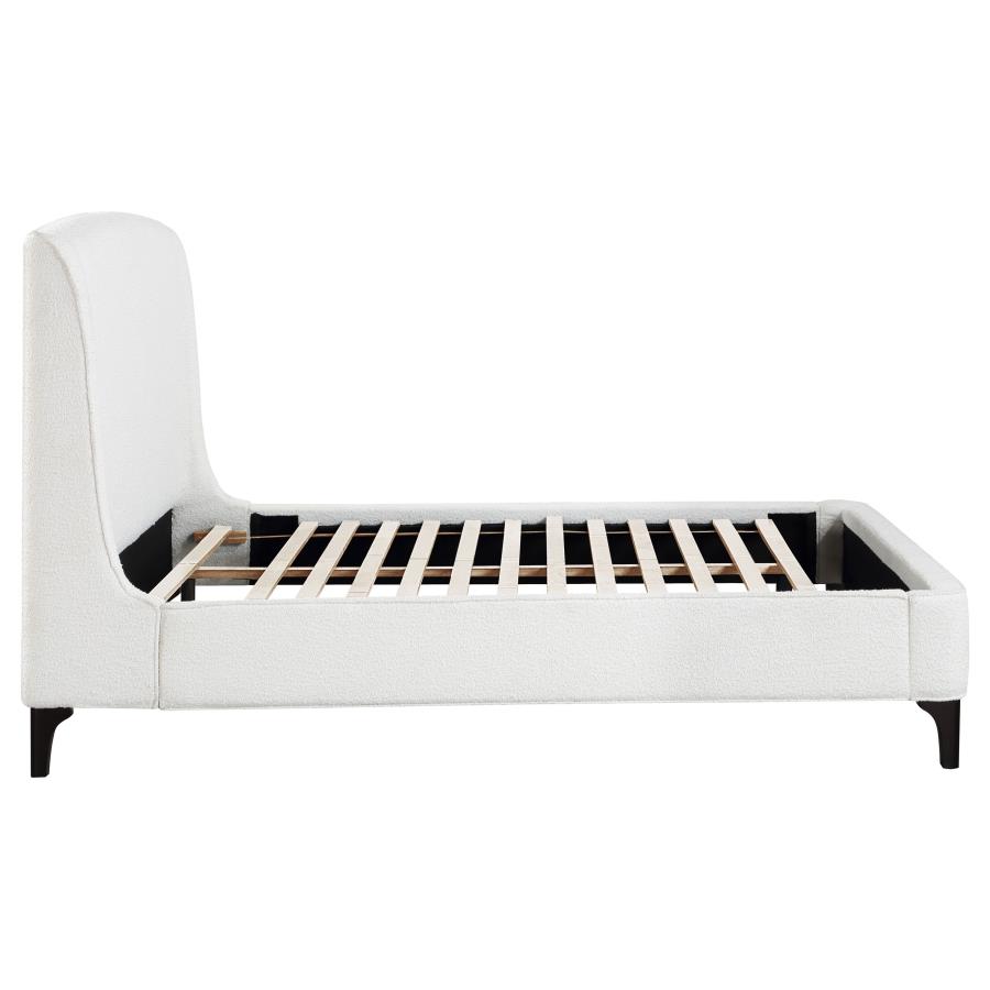 Mosby Upholstered Queen Wingback Bed Snow view 10