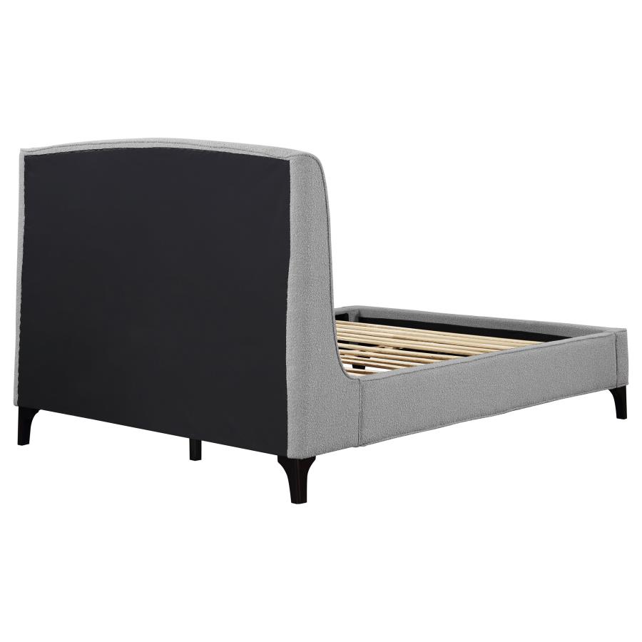 Mosby Upholstered Queen Wingback Bed Grey view 9