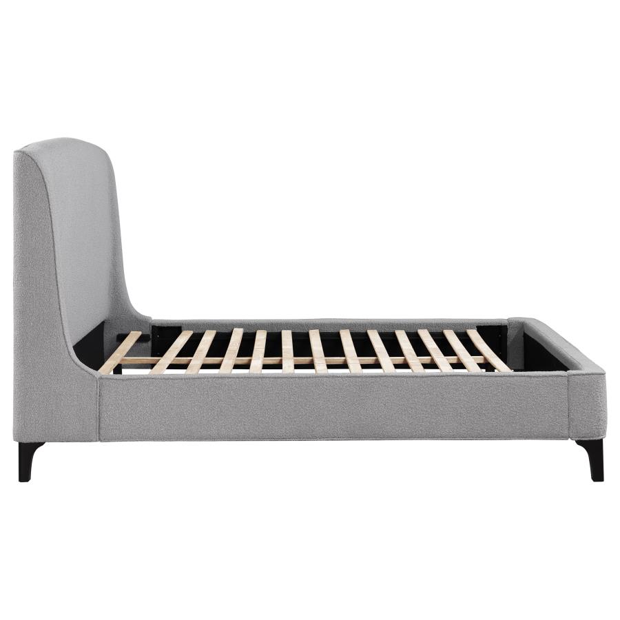 Mosby Upholstered Queen Wingback Bed Grey view 10