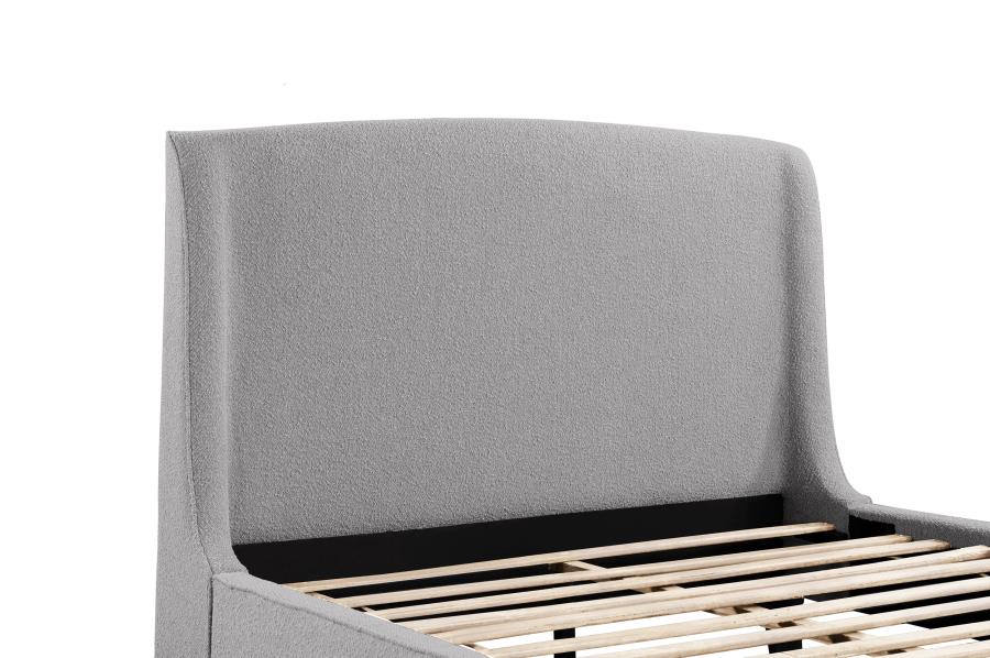 Mosby Upholstered Queen Wingback Bed Grey view 11