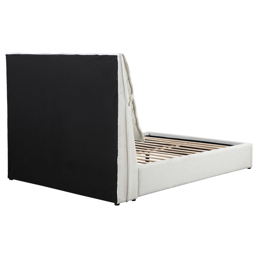 Gwendoline Upholstered Queen Panel Bed White view 9
