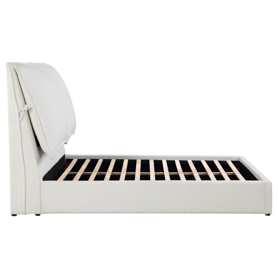 Gwendoline Upholstered Queen Panel Bed White view 10