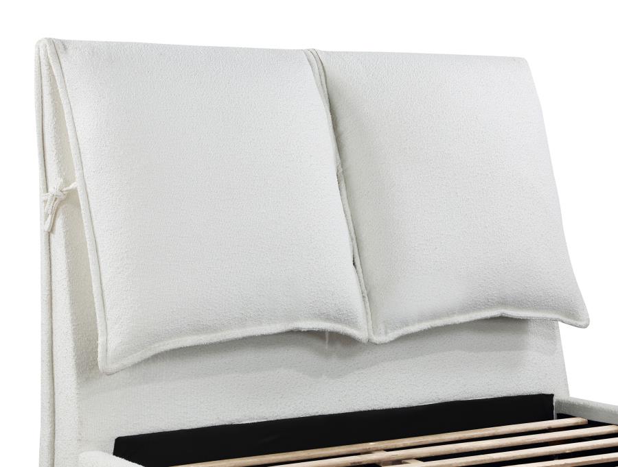 Gwendoline Upholstered Queen Panel Bed White view 11