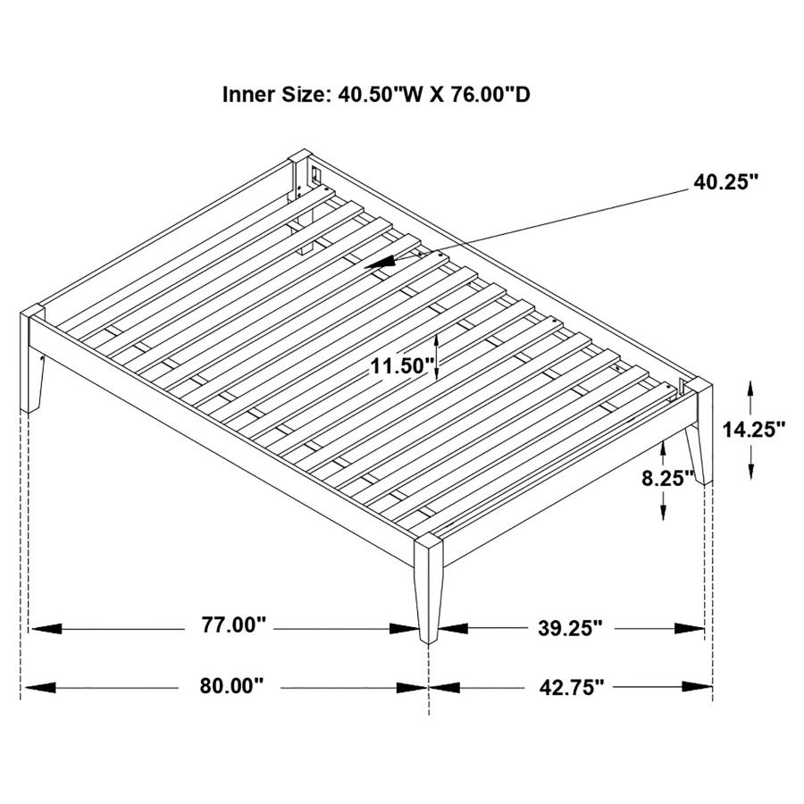 Hounslow Twin Universal Platform Bed White view 8